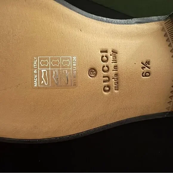 Brand new Gucci Men's Kaveh Double G Loafers Black leather size 7.5
